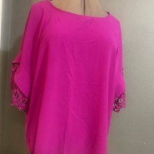 Umgee Fushia blouse size L